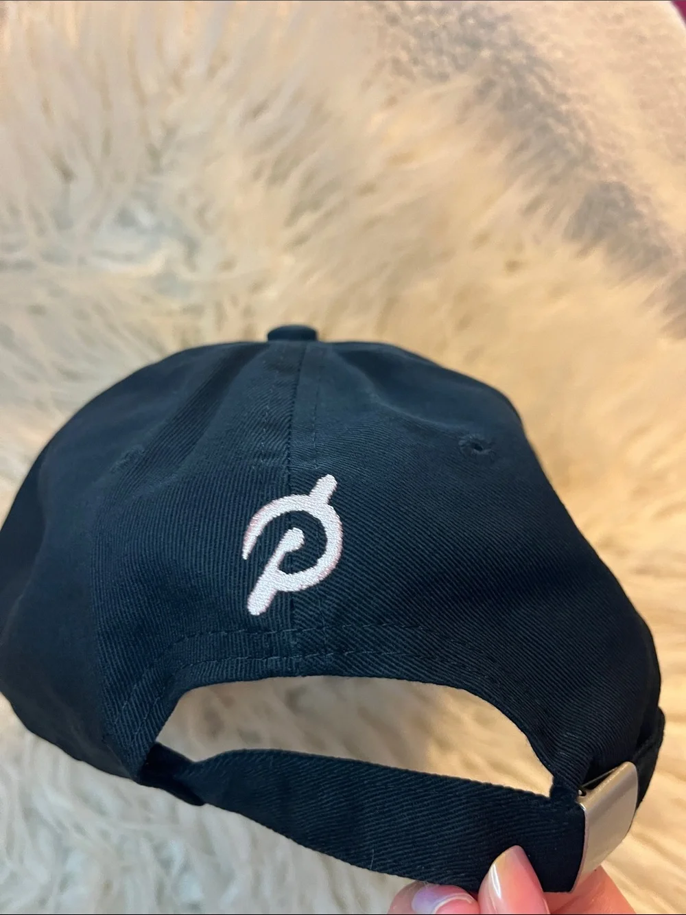 NWT Peloton “Strong” Black Baseball Hat with White Logo size OS